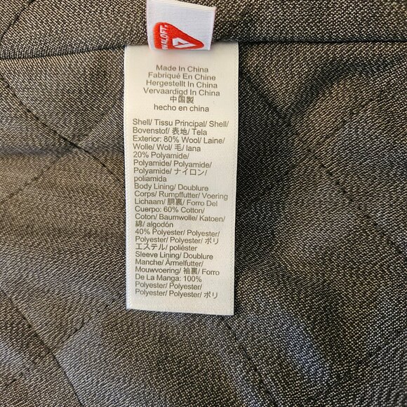 J. Crew Men's Navy Herringbone Double Breasted Wool Blend Pea Coat XLarge - Picture 7 of 11